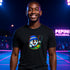 Retro Pickleball Player Cartoon Graphic T-Shirt β Blackout Series
