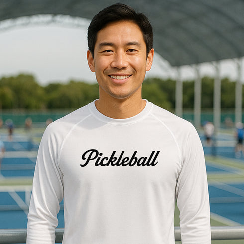 Pepini Pickleball Classic Script Performance Shirt – Long Sleeve