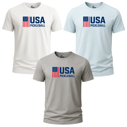 USA Patriotic Pickleball Flag T-Shirt β American Graphic Unisex Tee