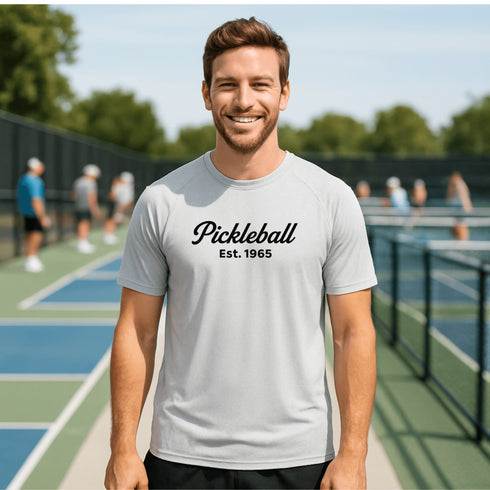Pepini Pickleball 1965 Script Performance Shirt - Short Sleeve