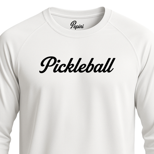 Pepini Pickleball Classic Script Performance Shirt – Long Sleeve