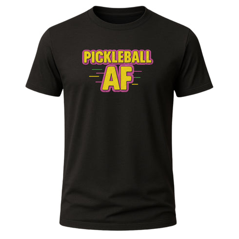 Pickleball AF Retro Neon Graphic T-Shirt – Blackout Series | Pepini