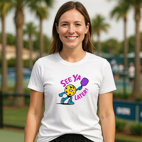 See Ya Later Pickleball Graphic T-Shirt – Fun Unisex Casual Tee