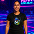 Retro Pickleball Player Cartoon Graphic T-Shirt β Blackout Series