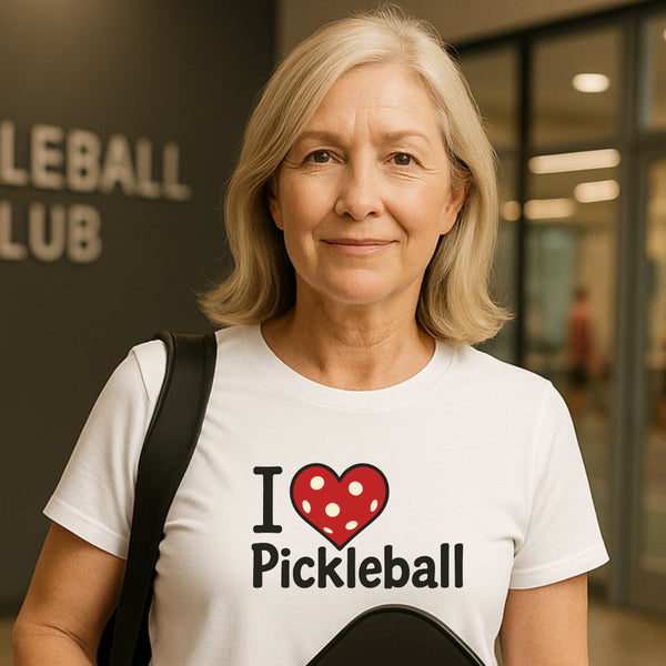 I Love Pickleball Graphic T-Shirt – Casual Unisex Tee