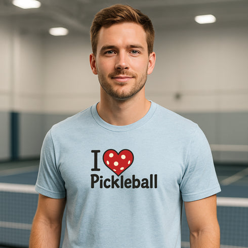 I Love Pickleball Graphic T-Shirt β Casual Unisex Tee