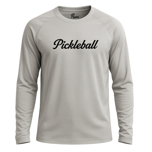 Pepini Pickleball Classic Script Performance Shirt – Long Sleeve