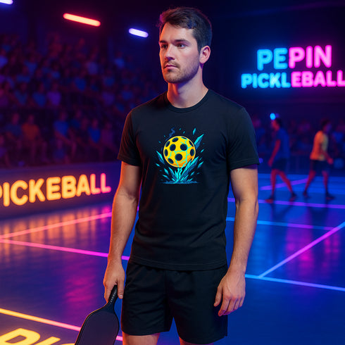 Pickleball Energy Burst Graphic T-Shirt β Blackout Series