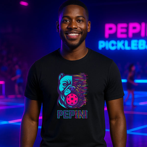 Pepini Neon Glitch Bulldog Graphic T-Shirt – Blackout Series