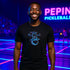Neon Pickleball Surfer Glitch Graphic T-Shirt β Blackout Series