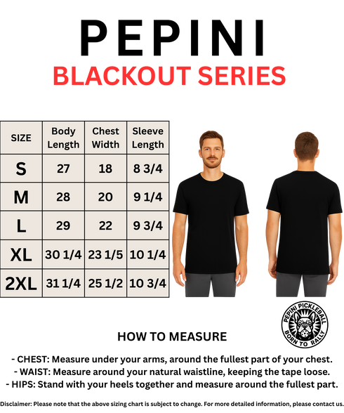 Pepini Pickleball Retro Neon Logo Tee - Blackout Series