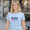 USA Patriotic Pickleball Flag T-Shirt β American Graphic Unisex Tee