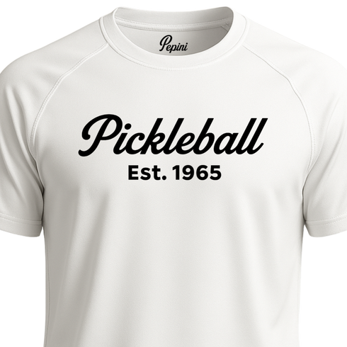 Pepini Pickleball 1965 Script Performance Shirt - Short Sleeve