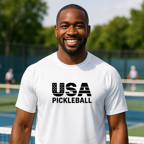 Pepini USA Pickleball Stripes & Stars Performance Shirt – Short Sleeve