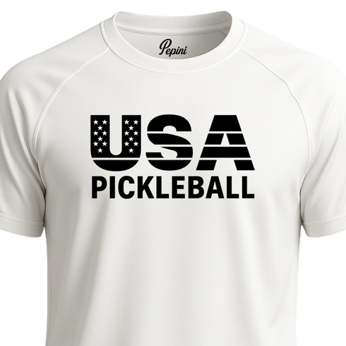 Pepini USA Pickleball Stripes & Stars Performance Shirt β Short Sleeve