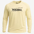 Beige long-sleeve shirt with 'Pickleball' text and Pepini logo on a white background