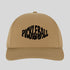 Beige cap with 'Pickleball' text and pickleball ball graphic on a light gray background