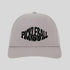 Gray cap with 'Pickleball' text and pickleball ball graphic on a light gray background