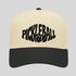 Beige and black cap with 'Pickleball' text on a gray background
