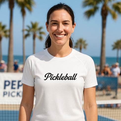 Pepini Pickleball Classic Script Women’s Performance Tee